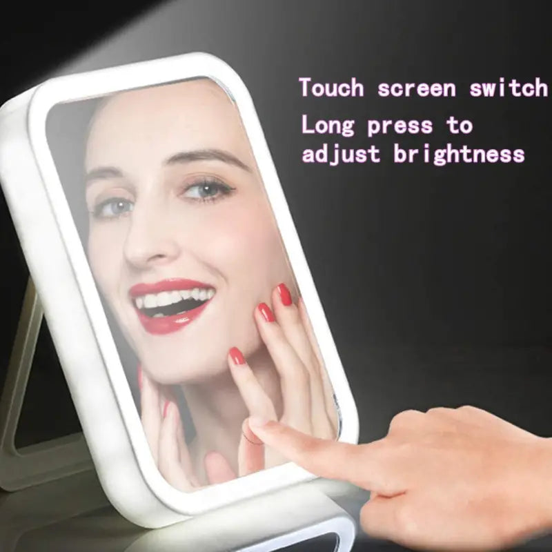 Miroir de Maquillage LED Polyvalent : 3 Lumières, Portable, Rechargeable, et Tactile - Myskin