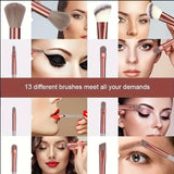 Ensemble de 12 Pinceaux de Maquillage Professionnels pour une Beauté Sans Défaut - Fascination