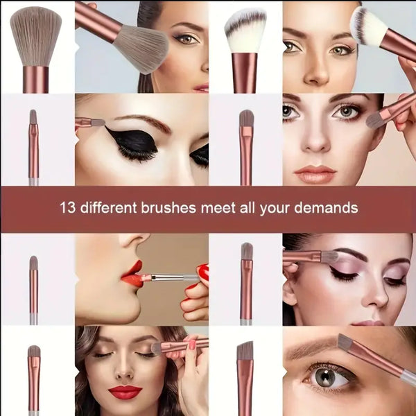 Ensemble de 12 Pinceaux de Maquillage Professionnels pour une Beauté Sans Défaut - Fascination