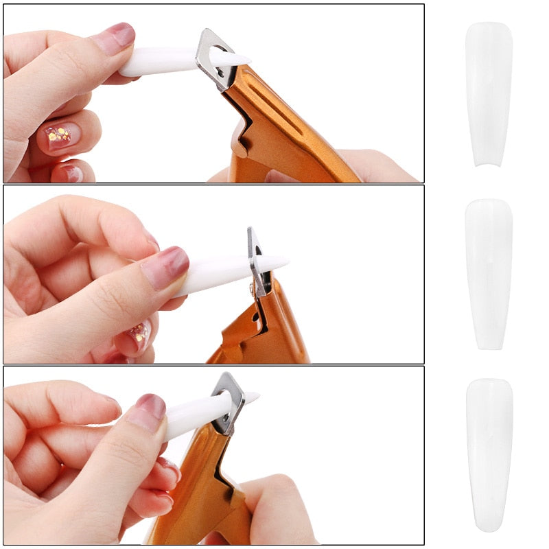 Professional Nail Art Clipper Special type U word False Tips Edge Cutters Manicure Colorful Stainless Steel Nail Art Tools