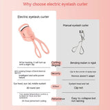 Eyelash Curler Portable Electric Heated Comb Eye Lash Perm Long Lasting Eyelashes Curls Thermal Eyelash Curler Makeup Tools