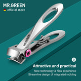 MR.GREEN Nail Clippers Stainless Steel Wide Jaw Opening Manicure Fingernail Cutter Thick Hard Ingrown Toenail Scissors tools