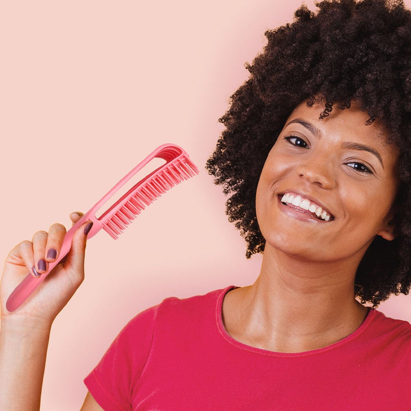 Brosse démêlante rose cheveux bouclés sans douleur - Save My Hair ! - Secrets de Simone