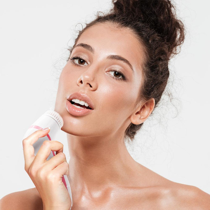 Brosse de nettoyage du visage électrique multifonction dispositif sonique  brosse nettoyante pour le visage nettoyage en profondeur pore soins de la  peau brosse de massage du visage