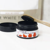 Kit blancheur : brosse à dents blanchissante & poudre fraise de charbon actif - Secrets de Simone