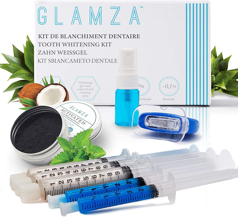 Kit de blanchiment dentaire au charbon actif - Glamza - Secrets de Simone