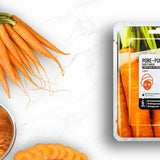 Masque en tissu pour le visage à la carotte - Superfood - Secrets de Simone