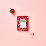 Masque visage en tissu cranberry - Superfood - Secrets de Simone